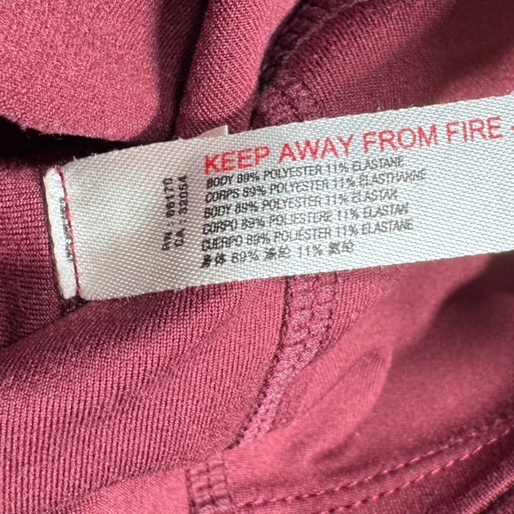 Free People Movement Good Times High Ruse Maroon Red Leggings Size Small - Picture 16 of 16